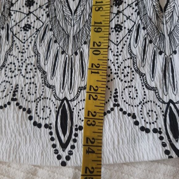 RQT Boho Square Neck Cotton Blend Blouse Small - Picture 4 of 7